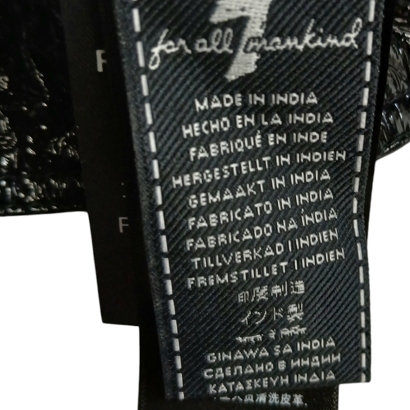 7 For All Mankind Jacket Women's Small Patent Leather Black - Picture 9 of 9